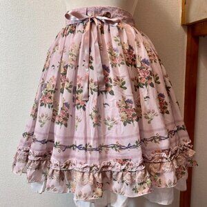 Axes Femme Rose Print Skirt